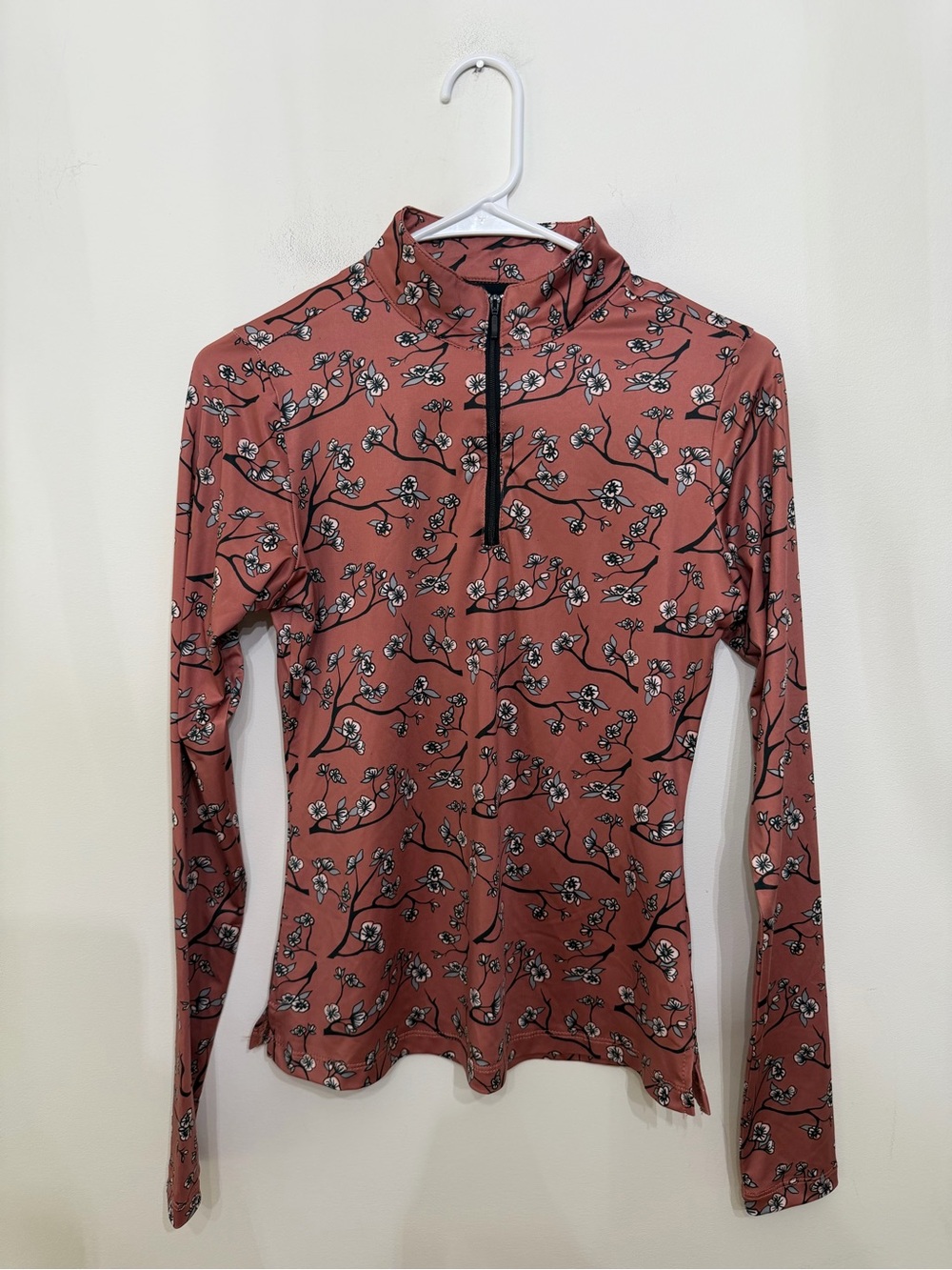 Deinhardt Designs Equestrian Riding Pink Floral Long Sleeve Sunshirt Women’s S
